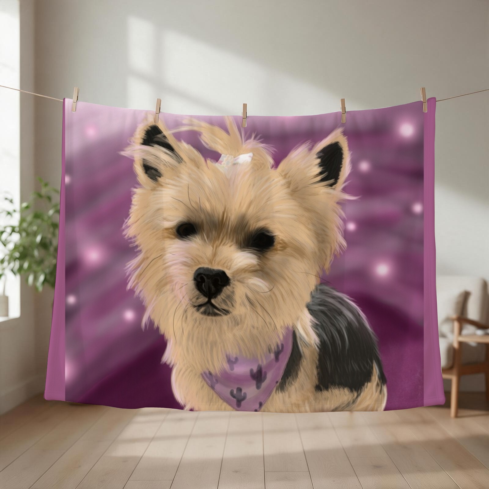 3D Printing Yorkshire - Daisy the Yorkshire Throw Blanket Flannels