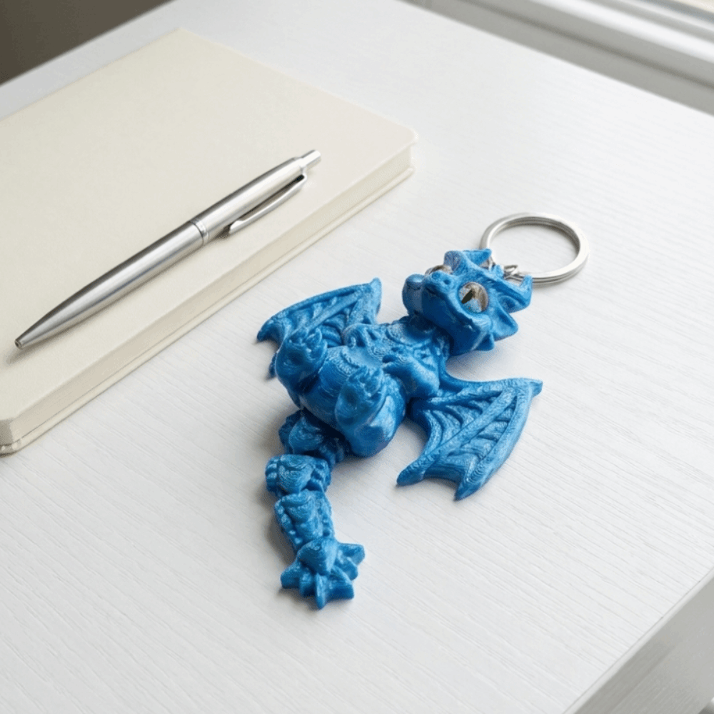 3D Printing Joint - Funny 3D Printed Dragon Keychain PLA
