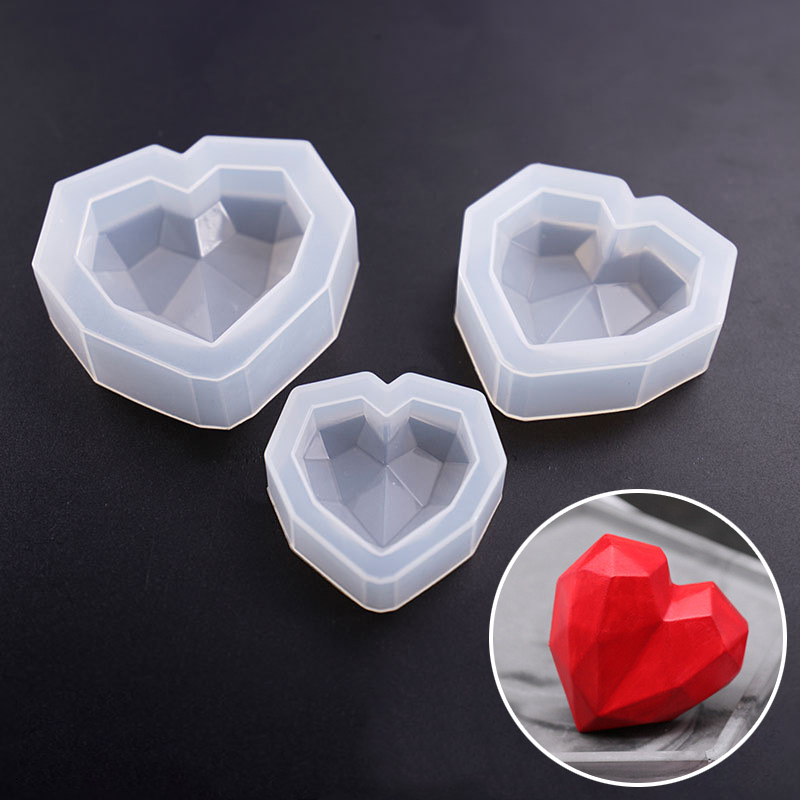 3D Printing Concrete - 1Pcs 3D Love Heart Design Silicone
