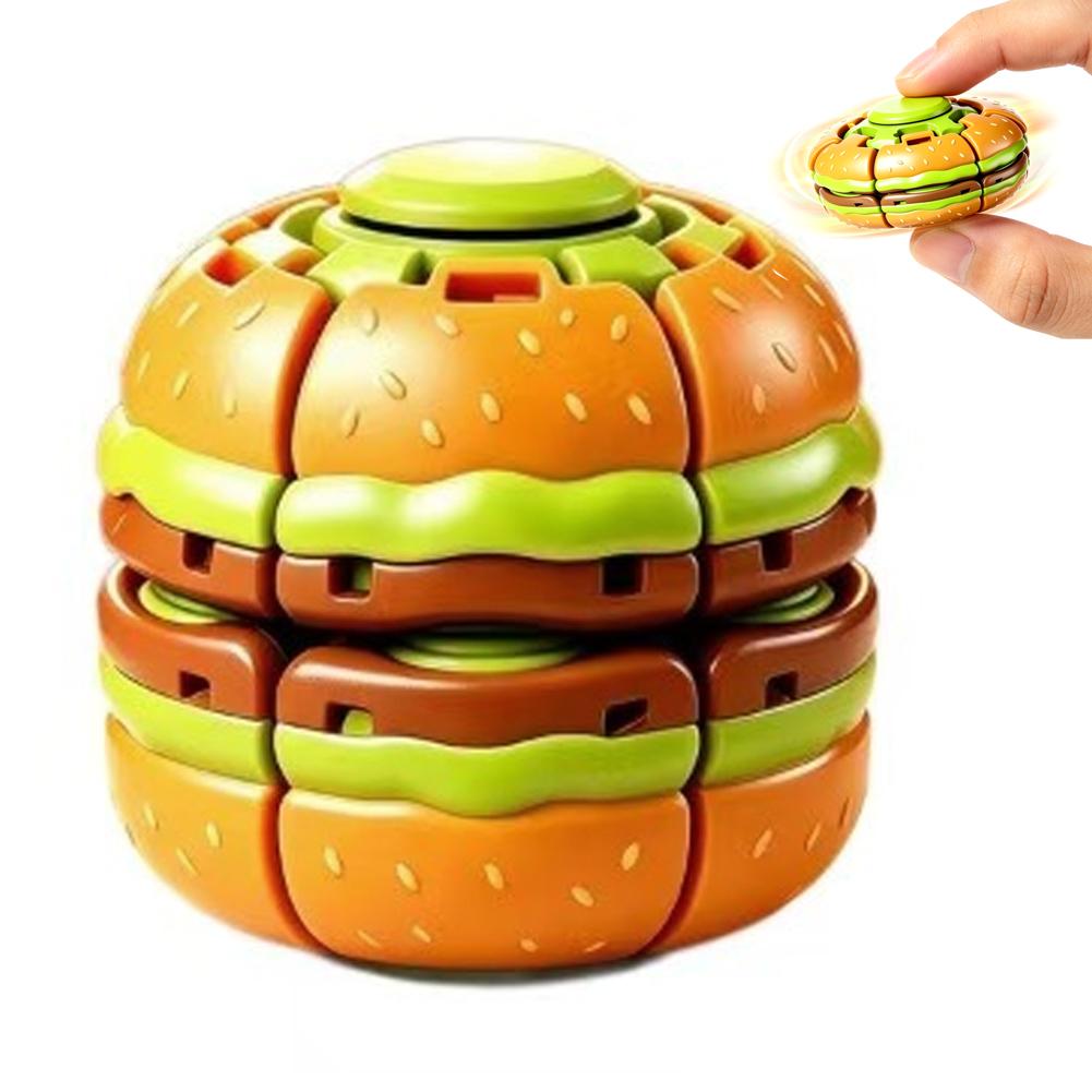 3D Printing Fidget Toys - Burger Fidget Spinner Toy 3D Hamburger
