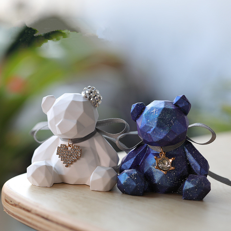 3D Printing Concrete - 3D Stereo Bear Silicone Mold Diy