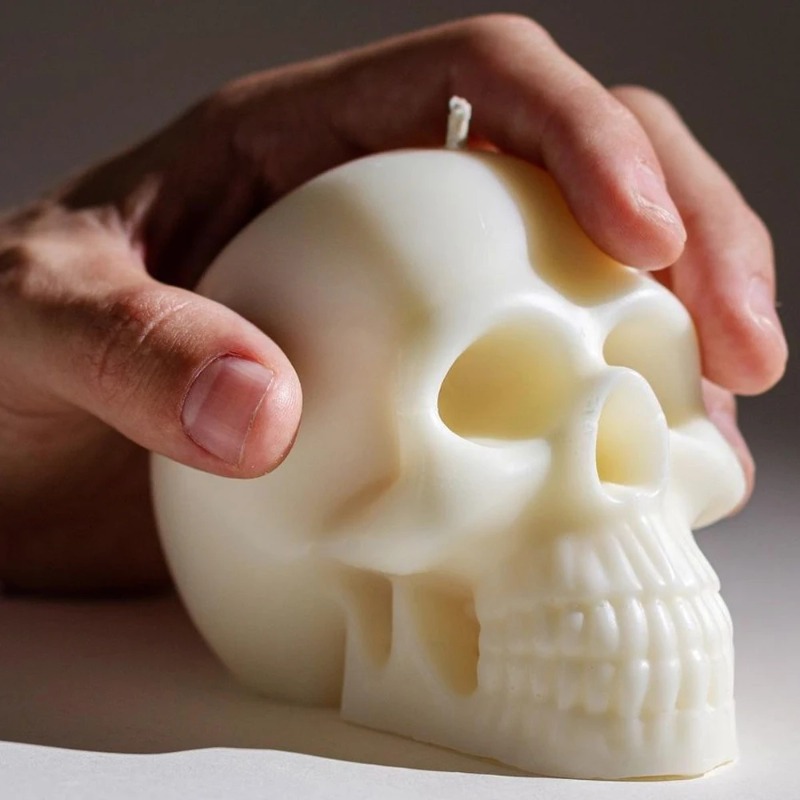 3D Printing Concrete - 3D Skull Silicone Candle Molds Diy