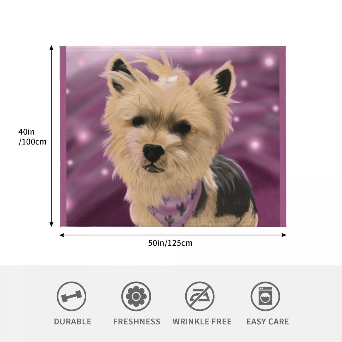 Daisy the Yorkshire Throw Blan - 3D Printing Yorkshire 评论和价格