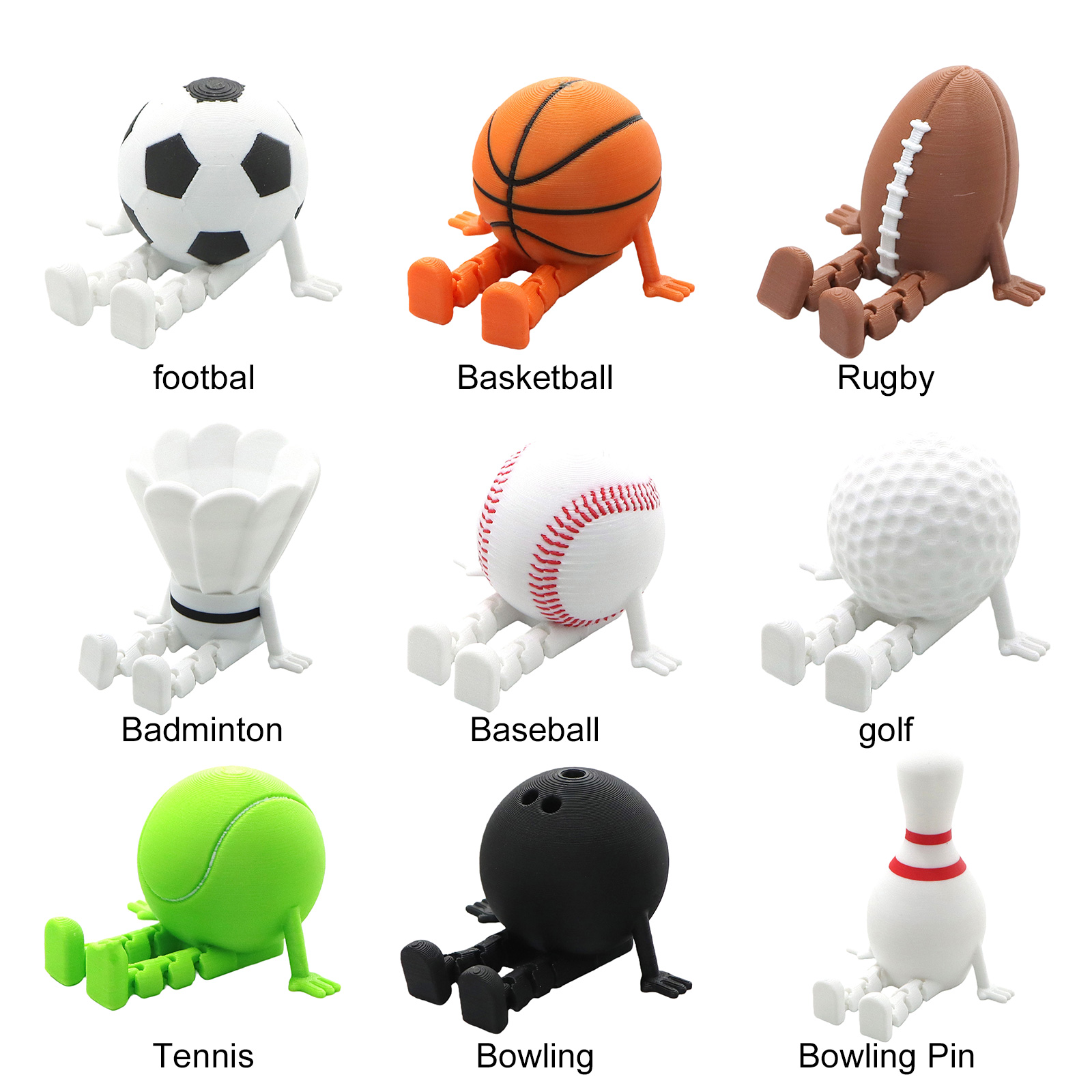 Sports Ball Buddies 3D Printed - 3D Printing Use 评论和价格