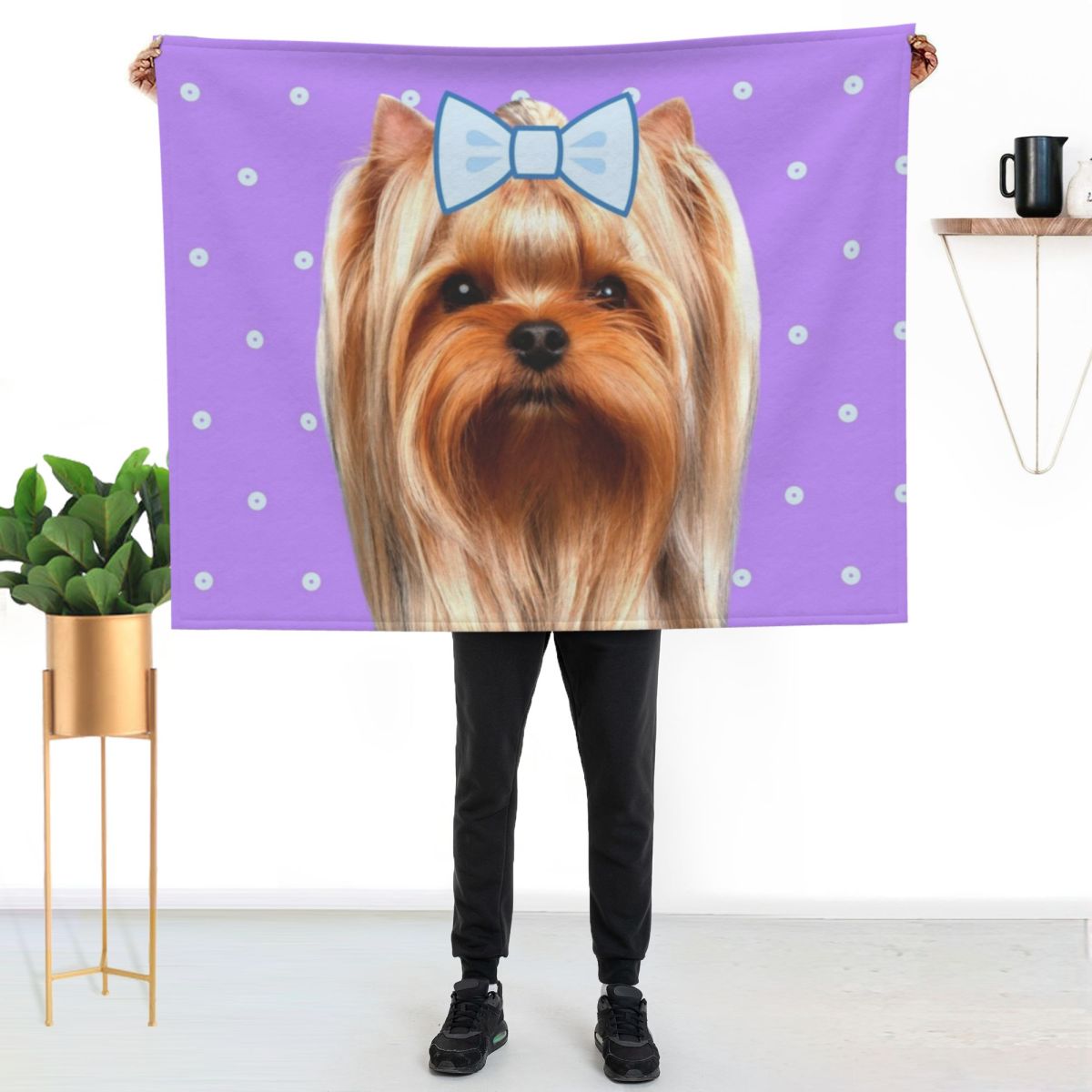 Cute purple yorkshire Throw Bl - 3D Printing Yorkshire 评论和价格