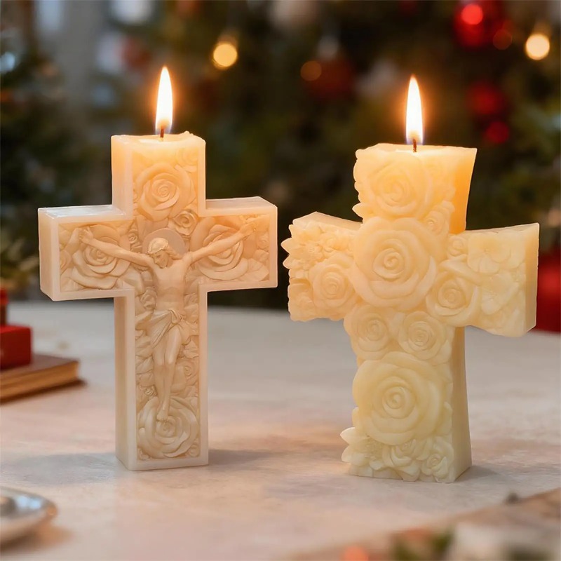 Flower Cross Jesus Silicone Ca - 3D Printing Concrete 评论和价格
