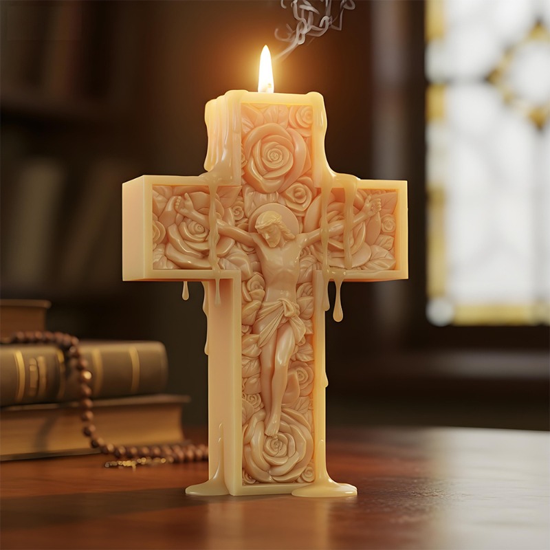 Flower Cross Jesus Silicone Ca - 3D Printing Concrete 评论和价格