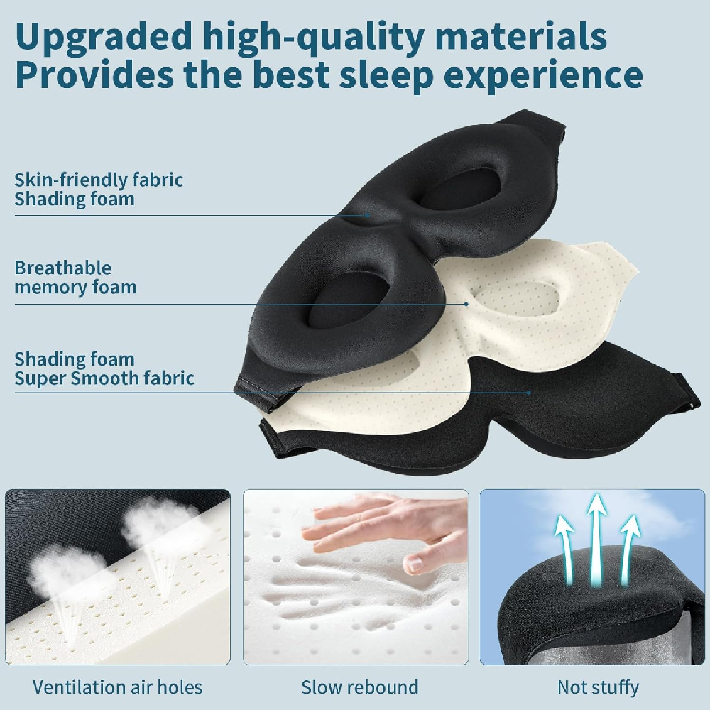 1PCS Sleep Mask, 3D Blocking L - 3D Printing Mask 评论和价格