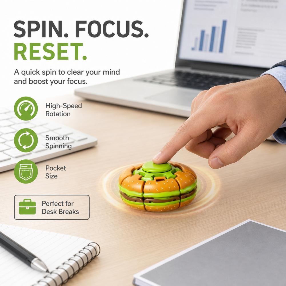 Burger Fidget Spinner Toy 3D H - 3D Printing Fidget Toys 评论和价格