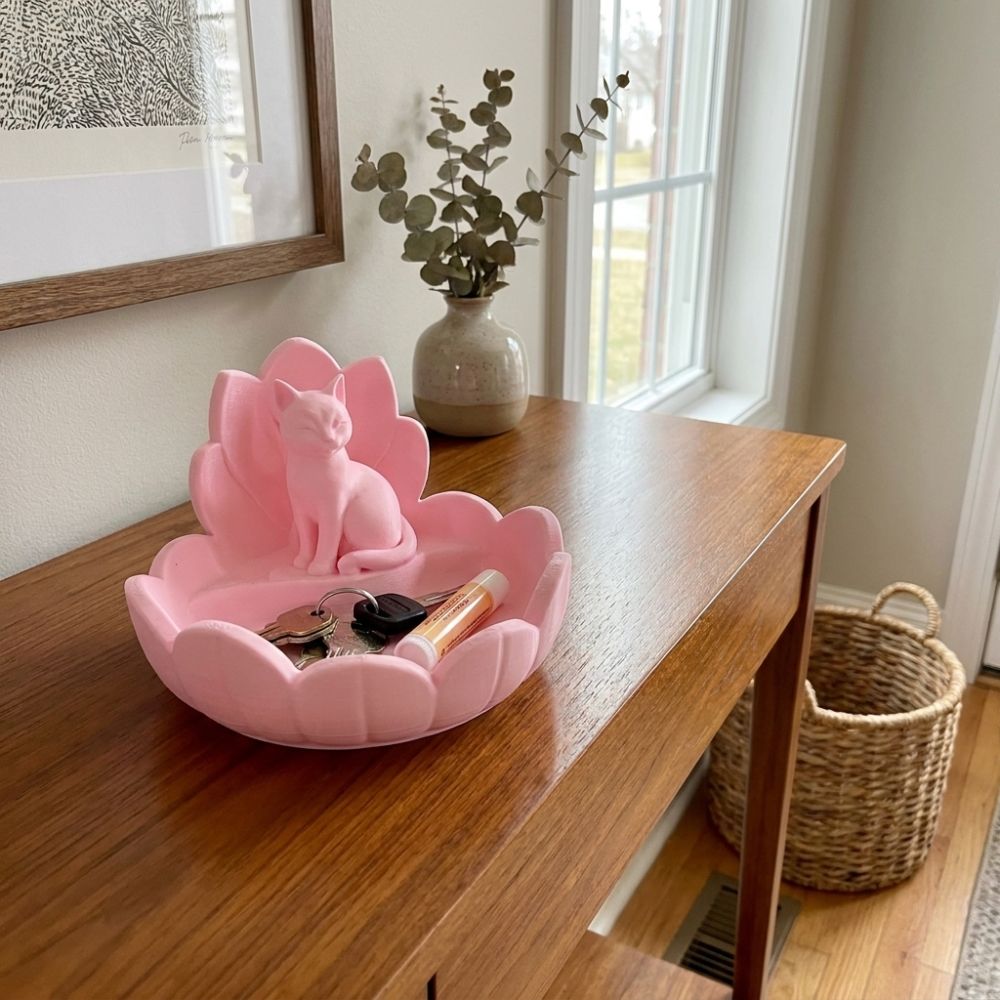 Cute Lotus Cat Jewelry Storage - 3D Printing Jewelry 评论和价格