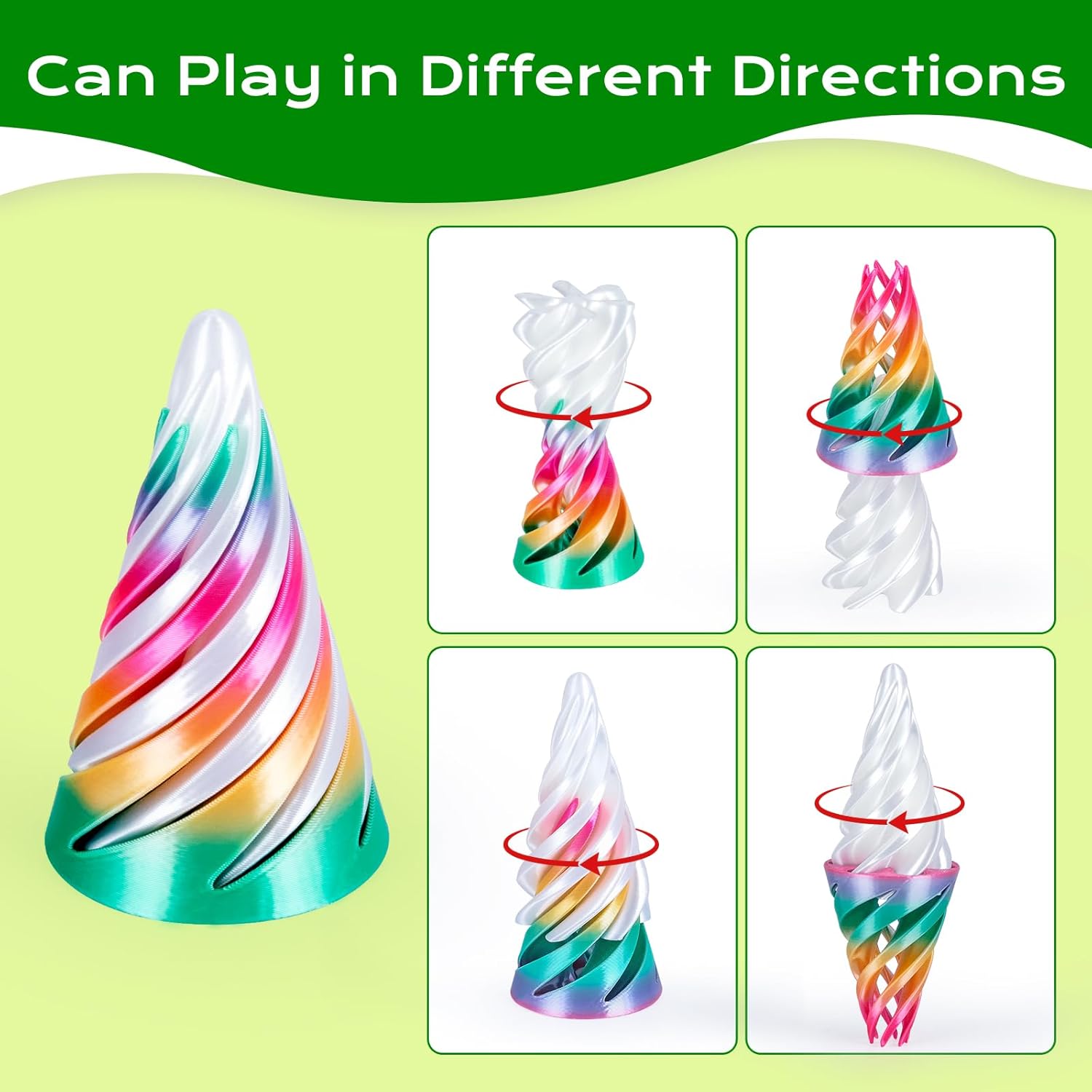 6 Pack Spiral Cone Fidget Toys - 3D Printing Fidget Toys 评论和价格