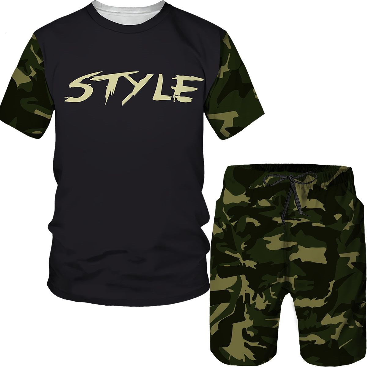 Camouflage Men's Suits Camo 3D - 3D Printing Jersey 评论和价格