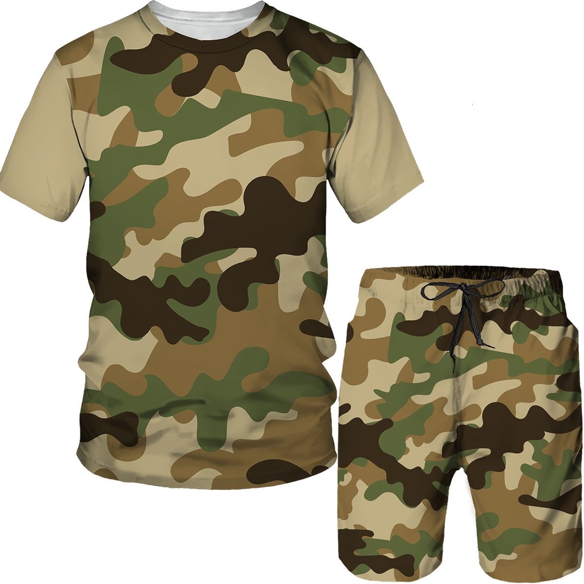 Camouflage Men's Suits Camo 3D - 3D Printing Jersey 评论和价格