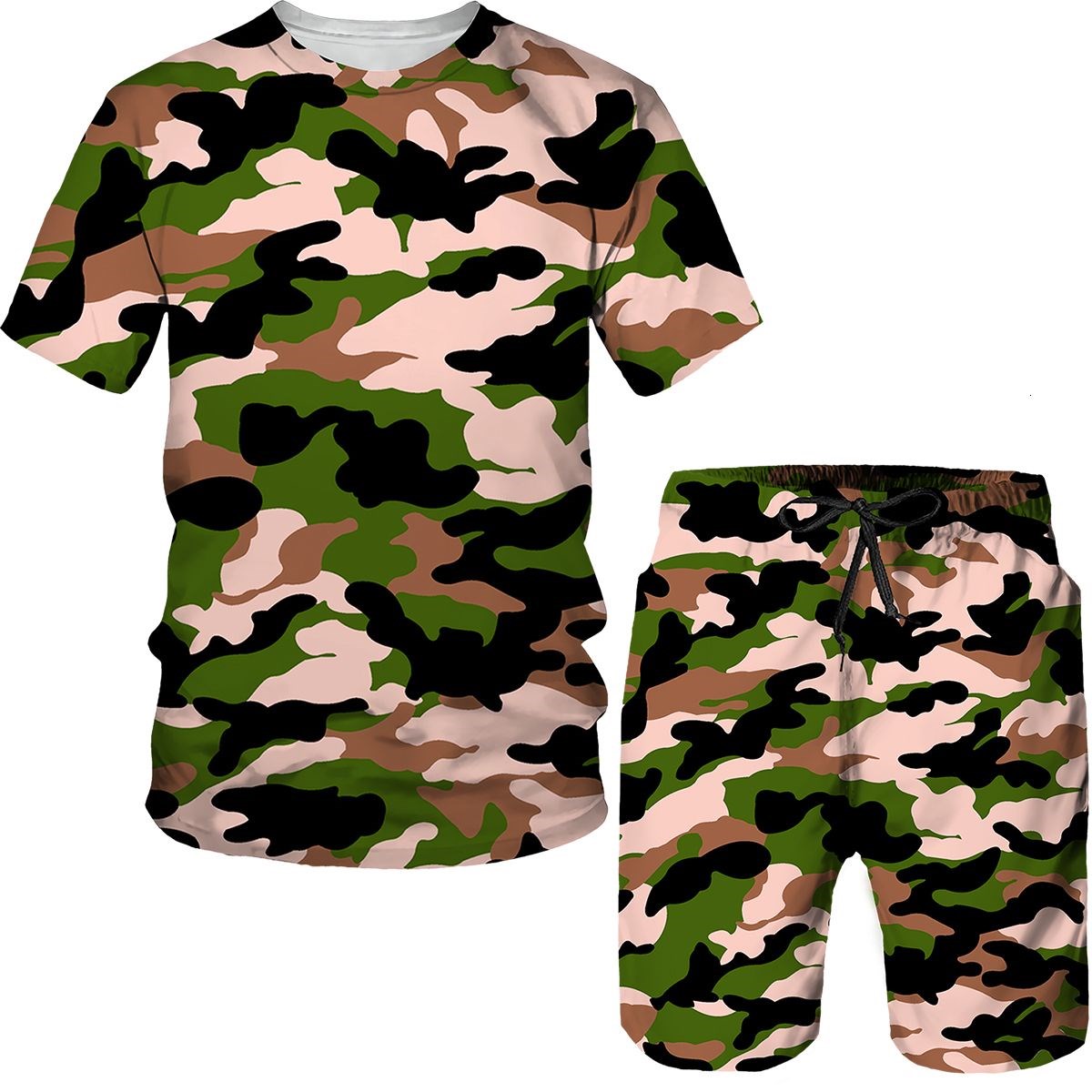 Camouflage Men's Suits Camo 3D - 3D Printing Jersey 评论和价格