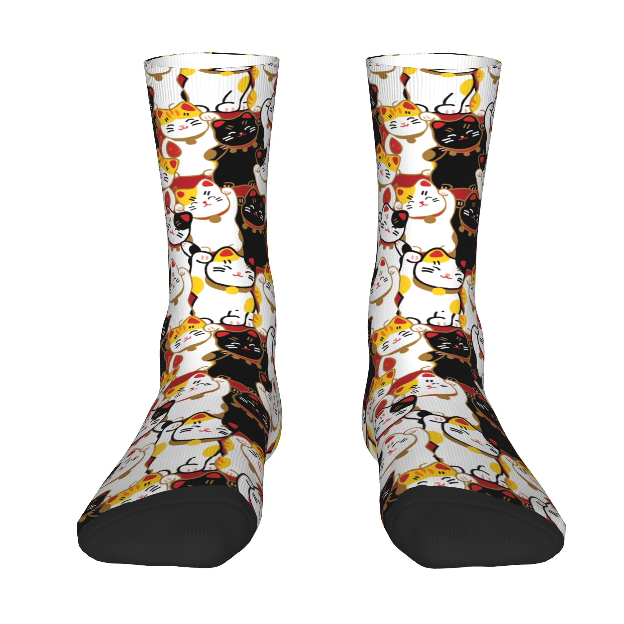 Custom Lucky Cat Men's Crew So - 3D Printing Youtube 评论和价格