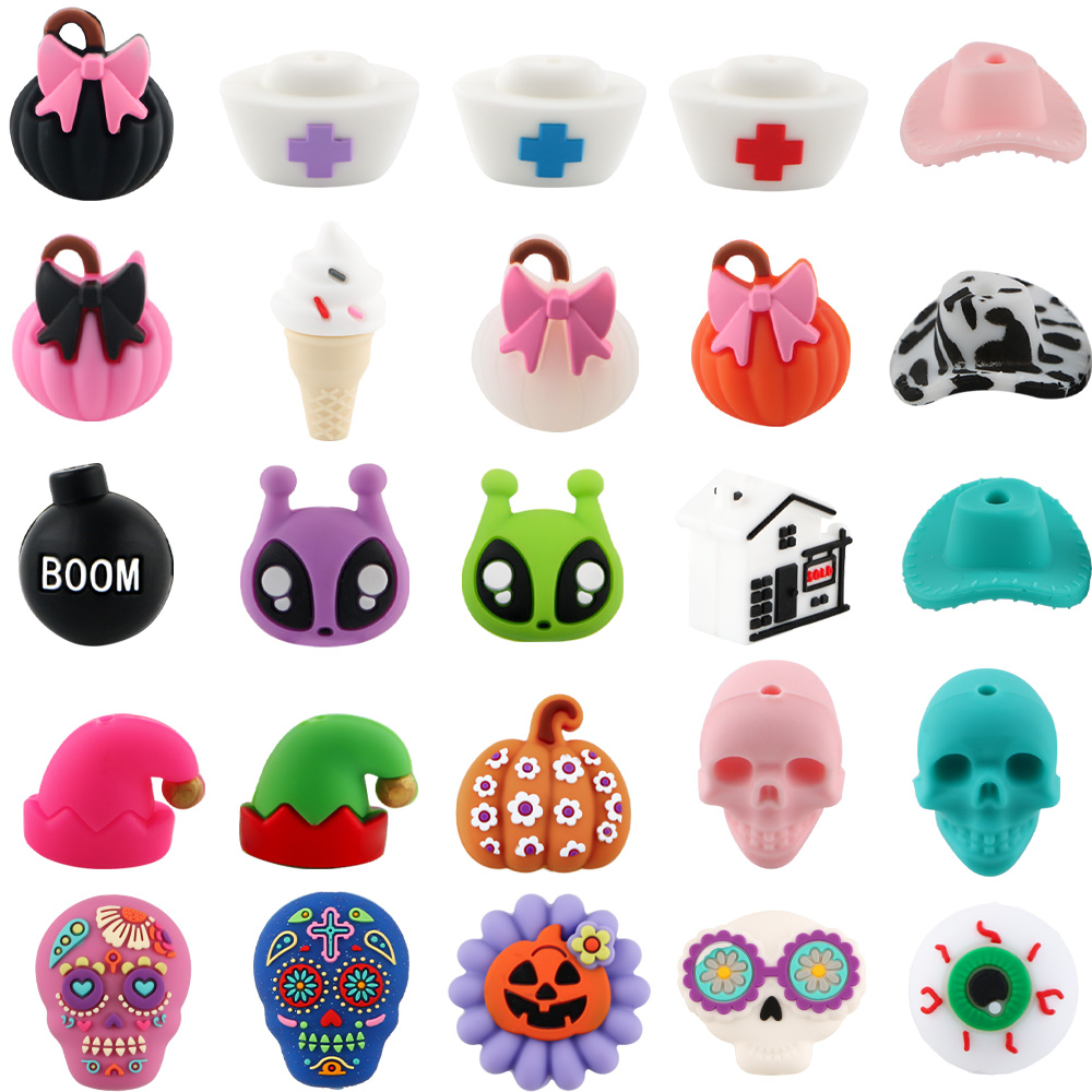 8pcs 3D Silicone Focus Beads A - 3D Printing Jewelry 评论和价格