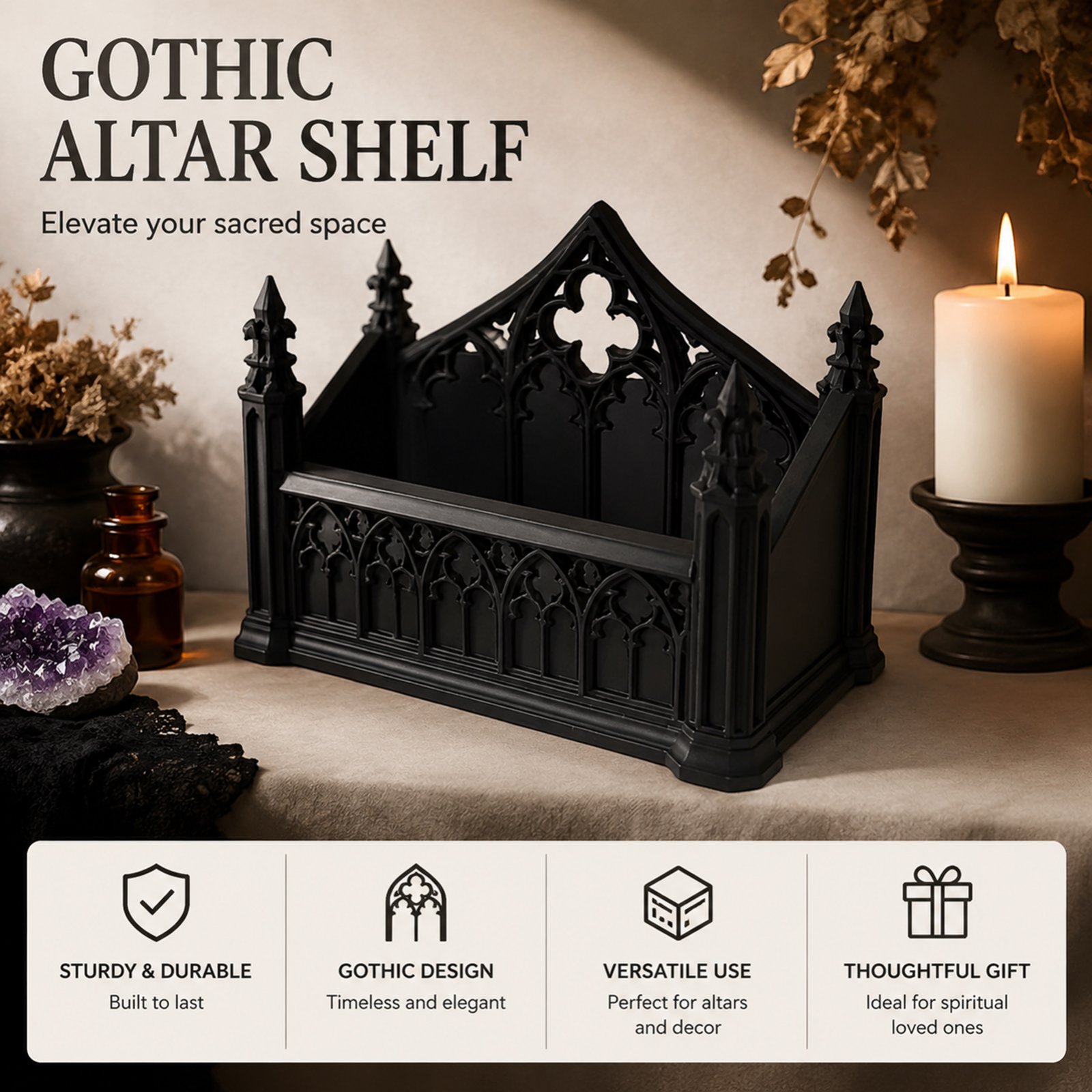 Gothic Storage Rack Organizer  - 3D Printing Jewelry 评论和价格
