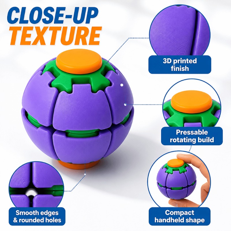 3D Printed Fidget Spinner Ball - 3D Printing Fidget Toys 评论和价格