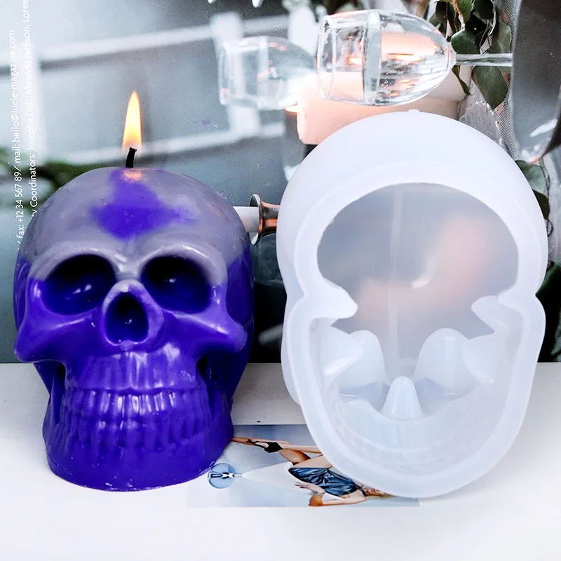 3D Skull Silicone Candle Molds - 3D Printing Concrete 评论和价格
